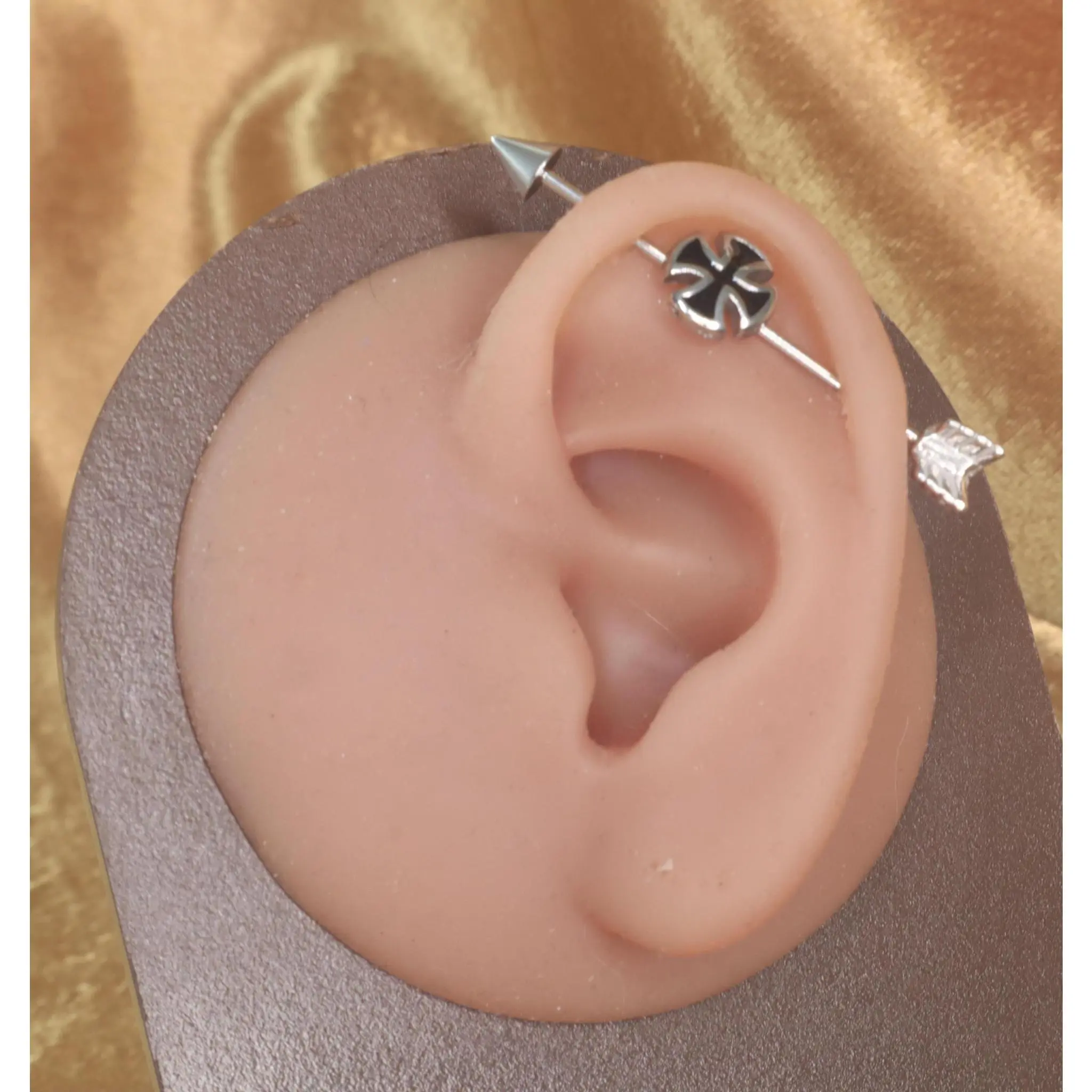 X Cross Arrow Industrial Barbell Body Piercing