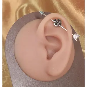 X Cross Arrow Industrial Barbell Body Piercing