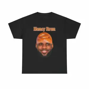 Honey Bron Funny Meme Vintage T-Shirt, Basketball LeBron James Unisex T-Shirt, Gift for Fans and Friends, Men’s Streetwear Short-Sleeve Top, Adult Funny T-Shirt, Gift for Women and Men