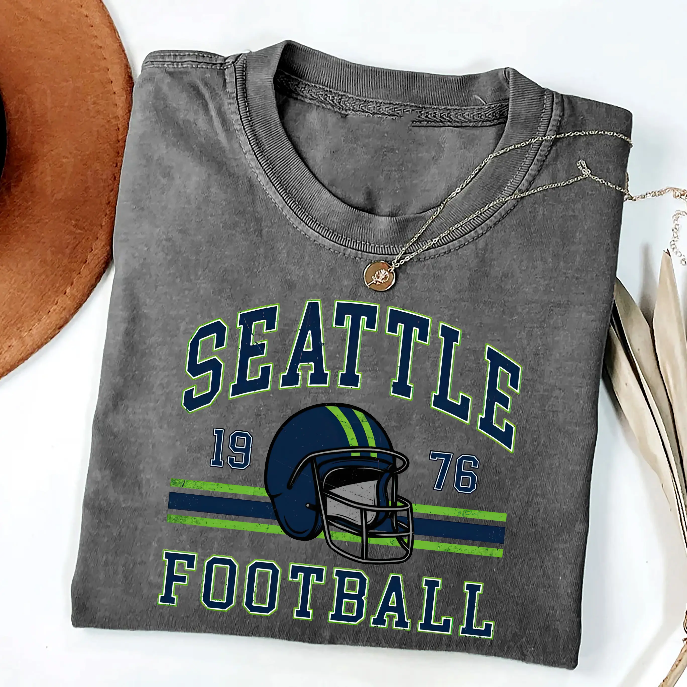 Seaattle Football Vintage T-Shirt,Seeattle Seahawk Football T-shirt,  Fan Gift, Retro Seattle Football Tee Cotton