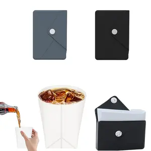 Silicone Collapsible Travel Cup - Silicone Folding Camping Cup  - Expandable Drinking Cup Set - Portable