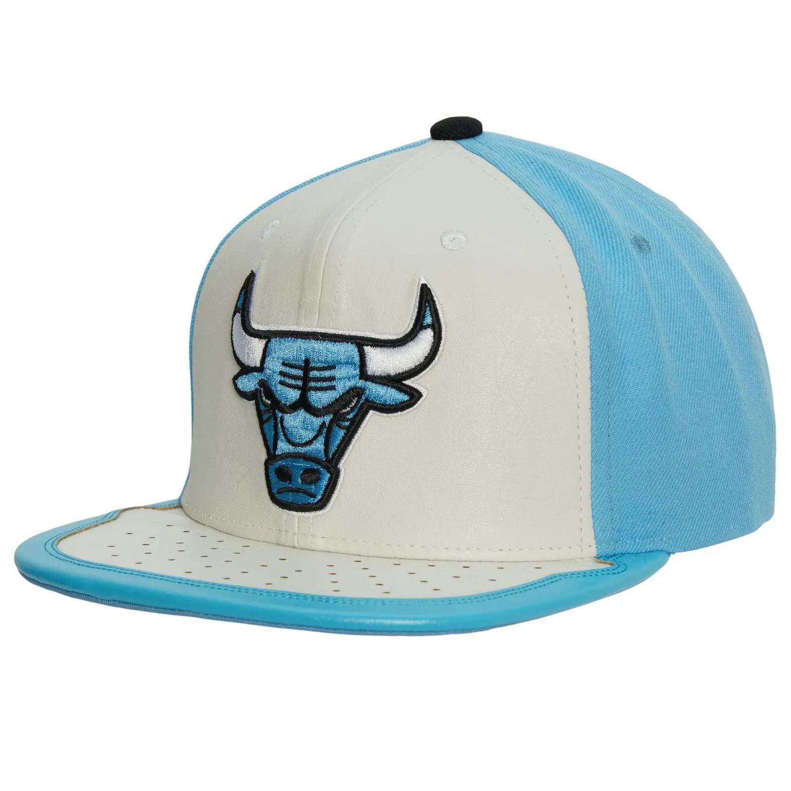 Chicago Bulls White Day 1 Snapback Hat NBA Throwback Cap Adjustable Fan Gear Mitchell & Ness
