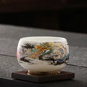 Ceramic Single-Cup Gongfu Tea Set Tea Tasting Cup and Porcelain Tea Bowl Gift Set