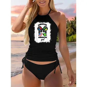 Half American And Jamaican America Jamaica Flag Girl Two Piece Swimsuit