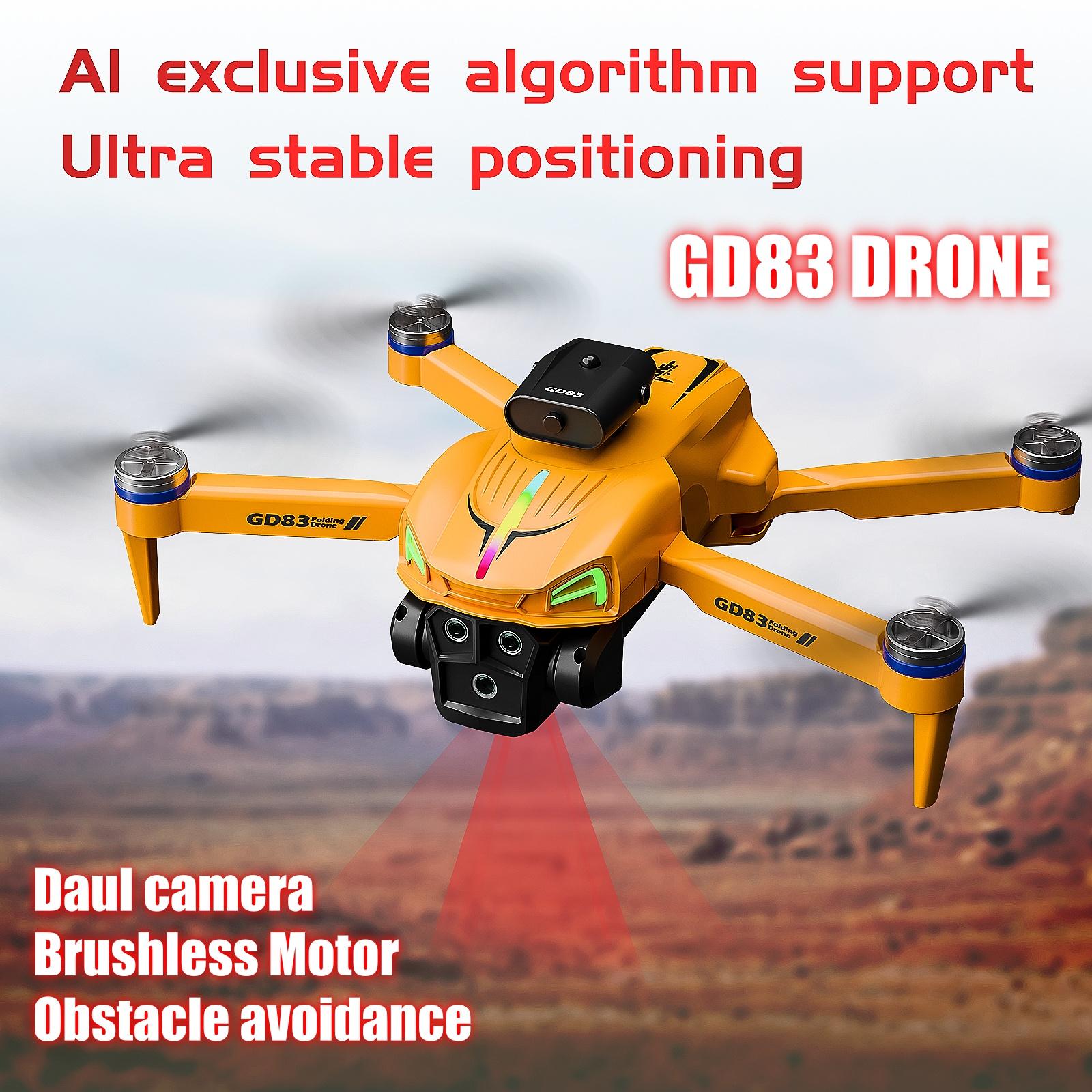 4K  Foldable Flagship Drone, 80M Flight Altitude 7.2M/s Speed 200g 1500M Range, Dual Cameras Brushless Motor Intelligent Following Aerial Photography Drone for Beginners
