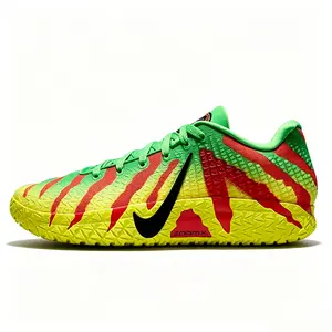 NIKE Men's Jurassic Park JA 3 Basketball Casual Trainers - Green & Red Colorway, Comfortable Fit