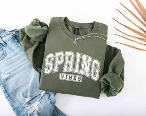 Floral Spring Vibes Sweatshirt, Spring Vibes Hoodie, Spring Season Tee, Easter Day Hoodie, Easter Spring Shirt, Happy Easter Sweatshirt