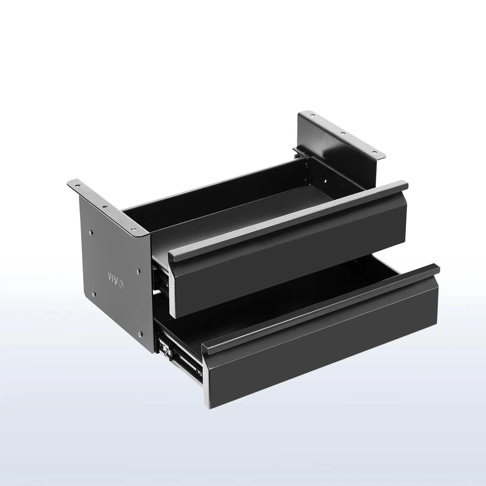 16" Dual-Level Pull-Out Under Desk Drawer, Home Organiser, Storage Rack, Racks, Drawer Organizer, Storage Drawers