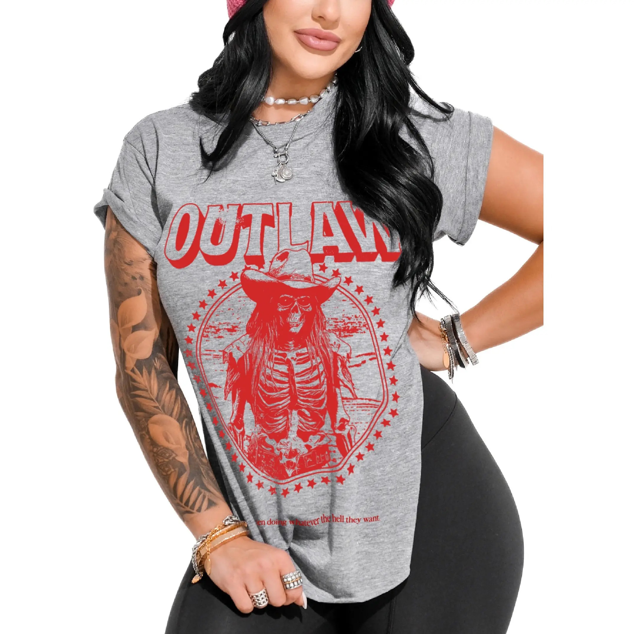 OUTLAW WOMEN SIDE SLIT TEE