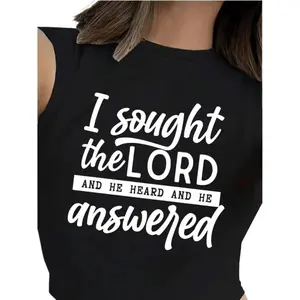Women's Faith TShirt Inspiring Scripture Print I Found The Lord He Healed Me