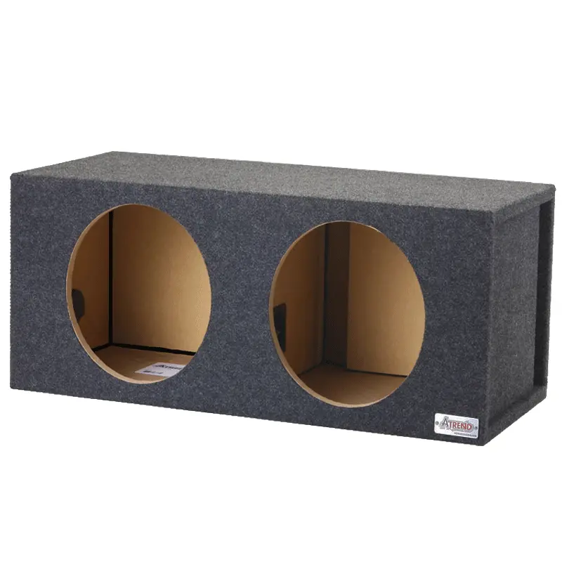 Atrend 10 in Dual Slot Vented Subwoofer Enclosure - Proudly USA Built For Alpine Subwoofers for E-S-R-X Series