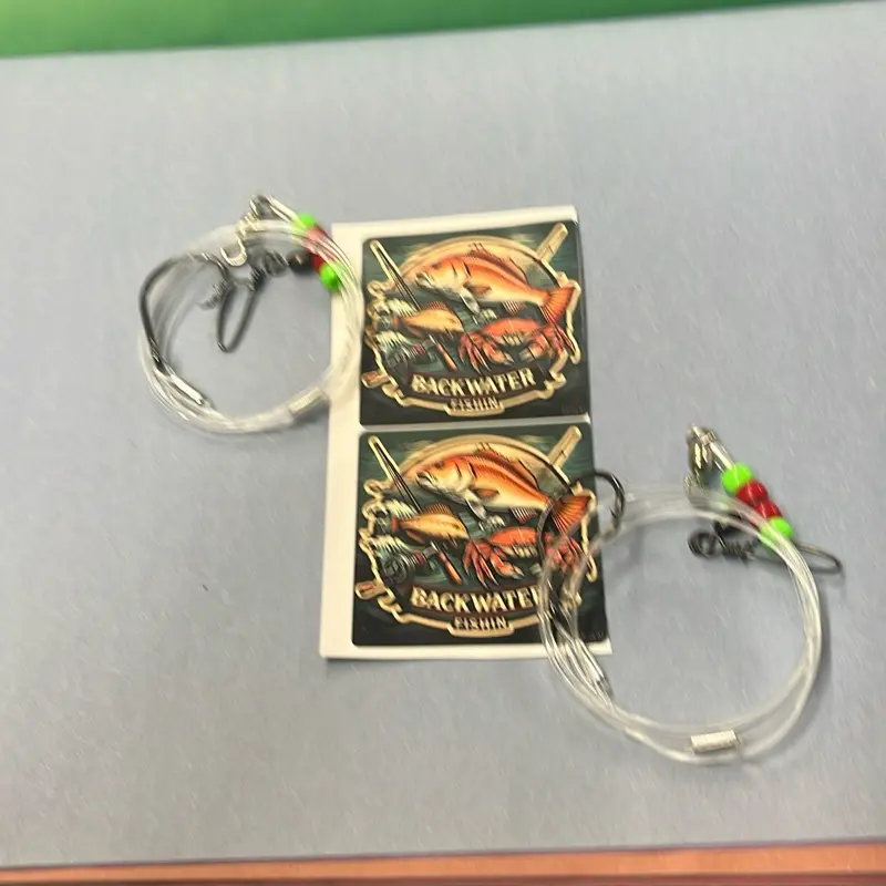 Set of 2. 4’ 200# test leaders w/ 8/0 eagle claw circle hooks.