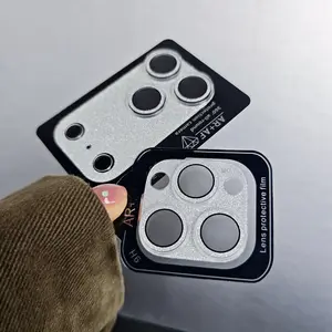 Glitter Lens Protector for iPhone 17, 16, 15, 14 Pro Max Plus Camera Lens Cover - Tempered Glass Screen Protector, [Scratch-Resistant] [Drop-Proof] [Strong Adhesion] Rear Camera Screen Protector