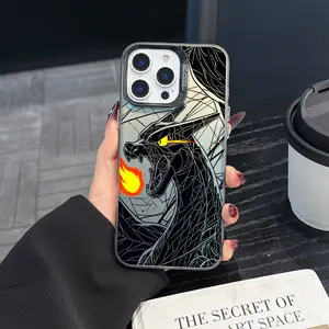 1 piece of Charizard phone case, fashionable and creative trendy iPhone phone case, gradient color phone case, suitable for iPhone 17 Pro Max, compatible with iPhone 7-17 series/Pro/Pro Max/Plus/Air/E/Mini/X/XS/XR, Cover, Casing