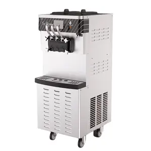 【GARVEE】Serve-Machine Pre-Cooling Commercial Ice Cream Machine - 220V 2450W, 3 Flavors, Touch Screen LCD, Ideal for Schools, Restaurants