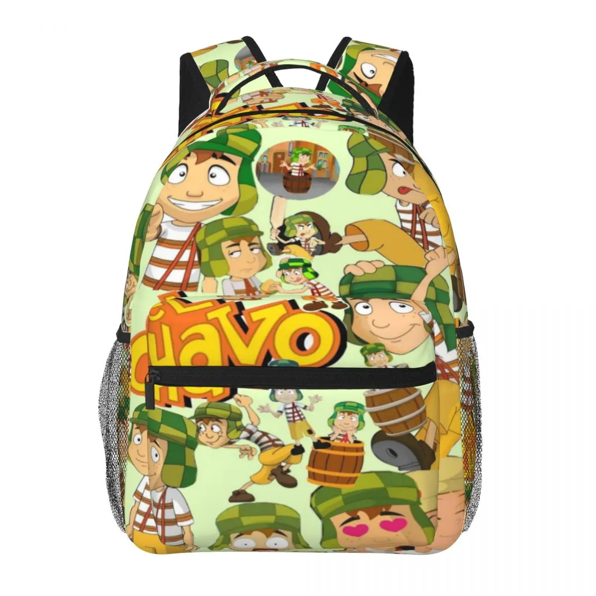 El Chavo Del Ocho Cartoon Collage Backpack, Full Print Large Capacity School Backpack, Lightweight Laptop Daypack for Kids Teens, Casual Travel Bookbag
