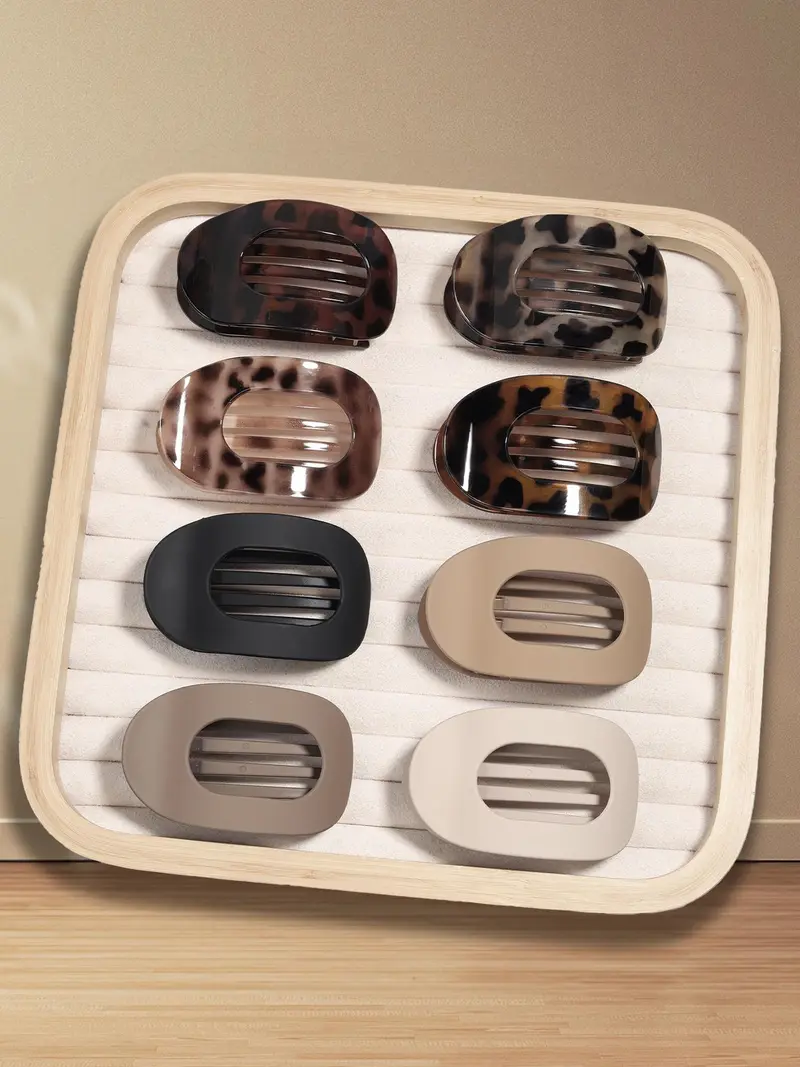 Leopard Pattern Hair Clips, Fashionable Hair Accessories for Women & Girls, Casual Versatile Hair Accessories for Daily Wear, Hair Claws Set