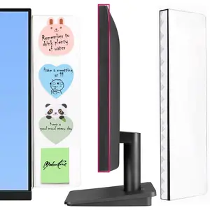 2 count Large Computer  Memo Board for No Edge Monitors,13.6 X 3.6 Inch  Sticky Note Holder Computer  Message Board for Frameless Monitors