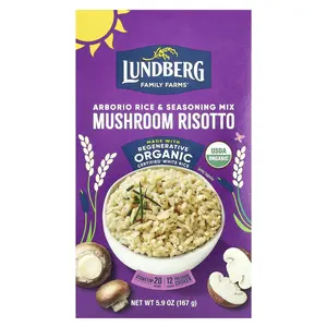 Lundberg Arborio Rice & Seasoning Mix, Mushroom Risotto, 5.9 oz (167 g)