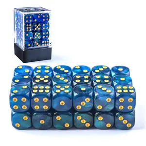 36-Piece Luxury Acrylic Dices Set, Rounded Corners, Ideal for Tabletop Games & Educational Props, Perfect for Rpgs, Parties, Entertainment