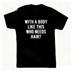 Hilarious Balding Dad Bod T Shirt with Body Confidence Funny Vintage Style Unisex Short Sleeve Joke Tee for Fitness and Casual Wear