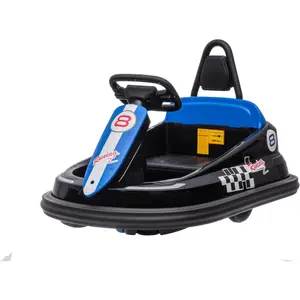 Baby Bumper Car, 6V Electric Ride On Car with 360° Spin for 3-6 Years, 2-Speeds, Lights, Music & Horn, Safety Belts, Toddler Bumper Car for Kids Boys Girls Toy Gifts Black