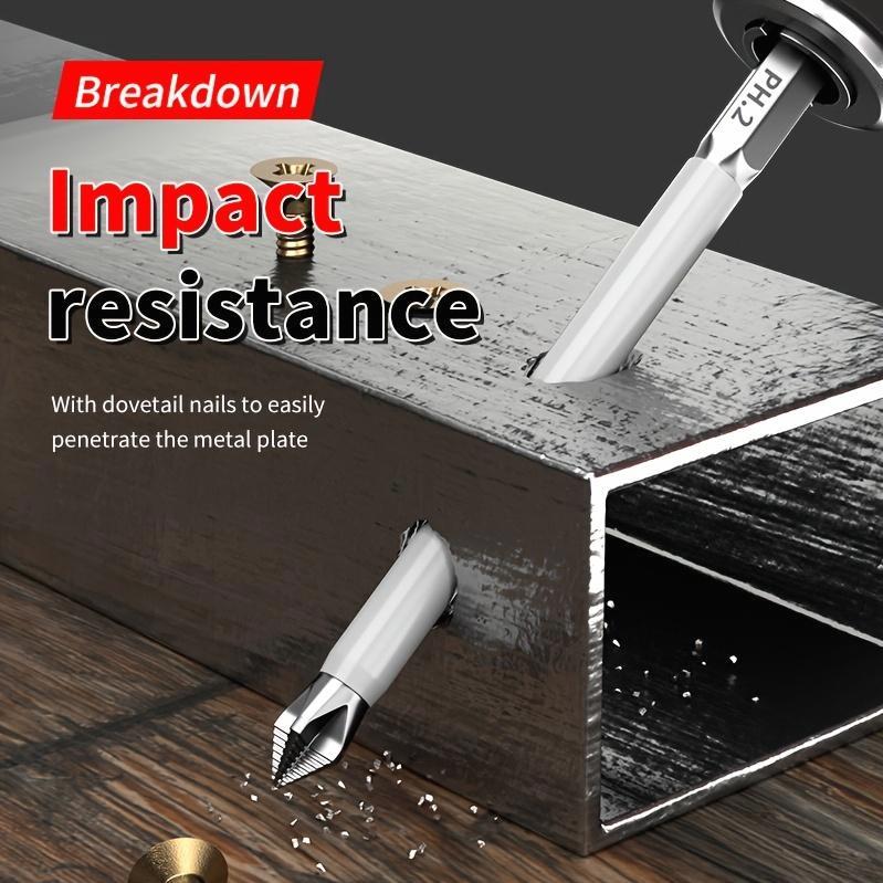 6pcs Non-slip Cross Drill, High-strength Magnetic Screwdriver Head, High Hardness, Impact Resistance, Electric Screwdriver Tool Set Hand Drill Rotary Screwdriver.