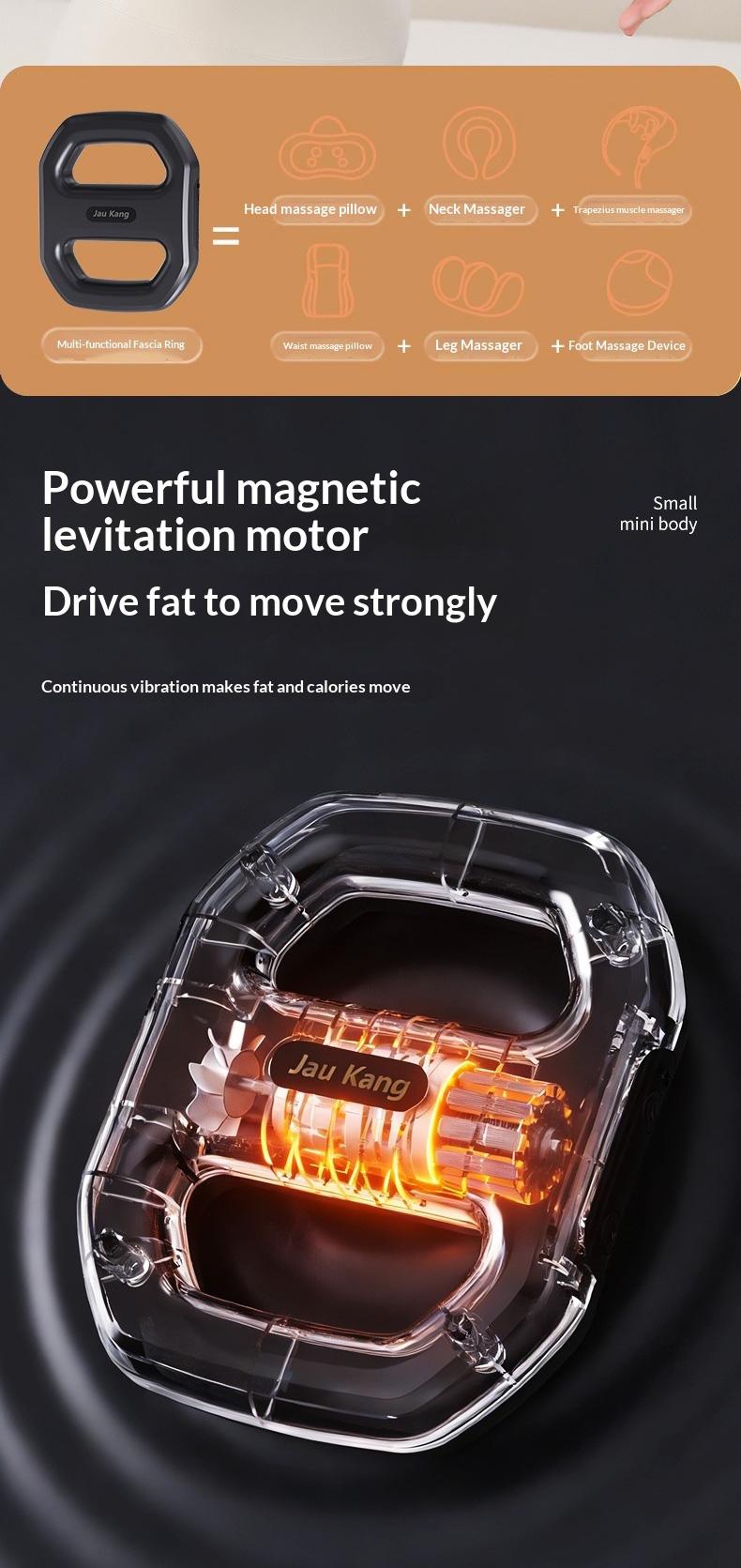 2026 new fascia ring ZM-777 mini muscle recovery fascia device upgraded adjustable waistband, waist circumference up to 55 inches, cordless rechargeable, portable massager designed specifically for waist and back muscle recovery, parent gift