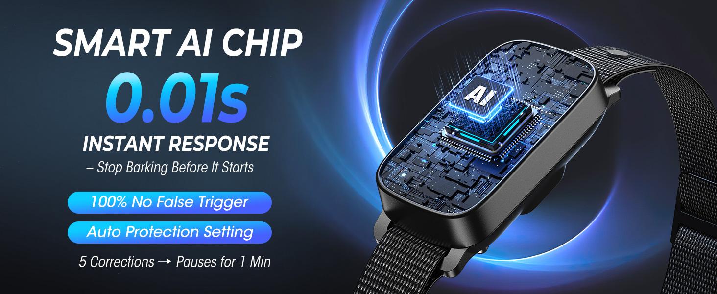 Ultrasonic Bark Collar for Large Medium Small Dogs, Humane Fast & Gentle Anti Bark Collar with Beep & Vibration, Smart Barking Collar with 7 Adjustable Sensitivity Levels,Black