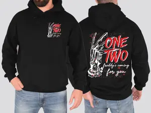 Nightmare Hoodie – One Two He's Coming For You Claw Design, Unisex Hoodie For Halloween, Horror Fans, And Dark Aesthetic Lovers Menswear Tops