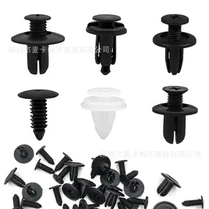 Car Clips Universal Kit HE26 TopRated 100Pcs Nylon Bumper Retainers for Auto Interior Exterior Repair with Storage Box 7-Pin Connector