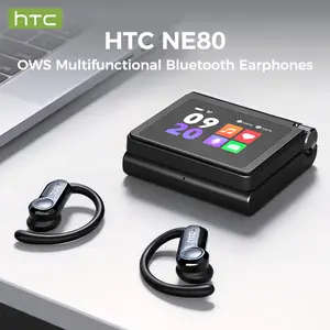 HTC NE80 Bluetooth 6.0 Earphones LED Display HighFidelity Waterproof Wireless Earphones | Suitable forOffice, Sports, Study and Audio Calls | Built-in MicrophoneEarphones gym workout