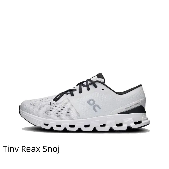 Unisex Breathable Knit Mesh Running Sneakers, Brand New Sealed with Original Shoe Box, White Grey Shock Absorbing Athletic Trainers, Lightweight Non Slip Road Jogging Sport Footwear