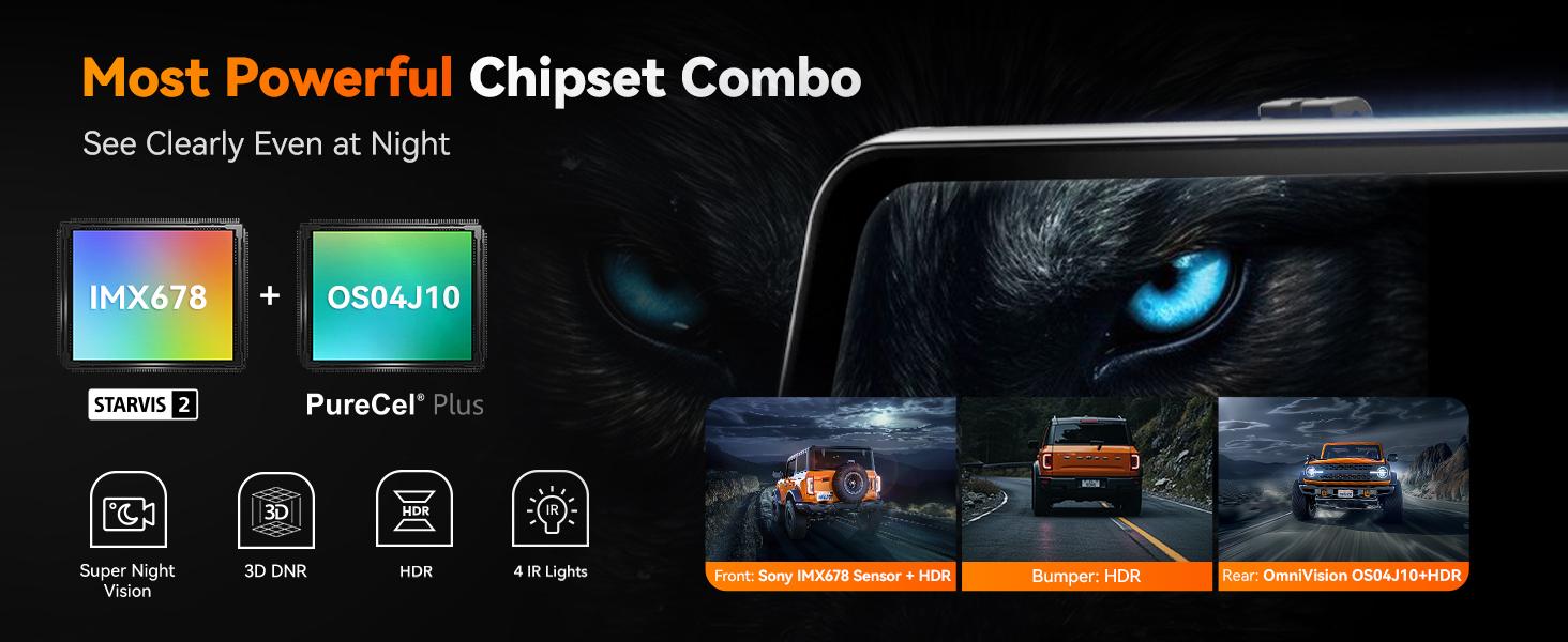 WOLFBOX G900 Tripro Bumper Version 3 4K Mirror Dash Cam with STARVIS 2 IMX678 Night Vision 5.8GHz WiFi Voice Control 256GB Card GPS Included Automotive Dashcam TikTokShopHolidayHaul