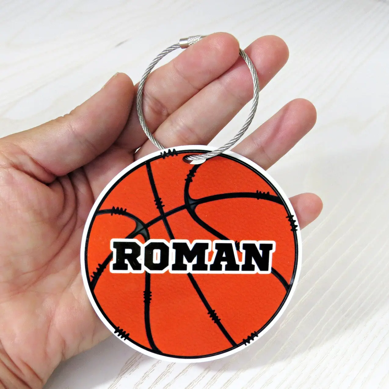 Personalized Basketball Bag Tag – Custom Sports Backpack and Luggage Name Tag