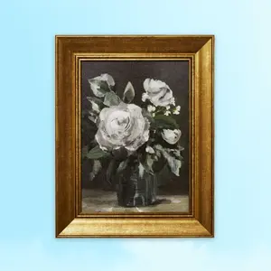 11.75x14.75 Vintage Floral Framed Canvas - Wall Art, Decorative Canvas, Threshold