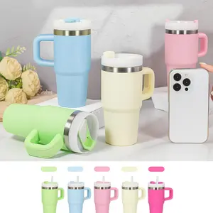 14oz Mug with Handle and Leak-Proof Flip Lid, Double Wall Stainless Steel Insulated Thermos Cup for Kids and School Use, Perfect for On-the-Go, Lightweight Tumbler for Hot Cold Drinks, 12 Hours Hot 24 Hours Cold, Insulated Bottle, Thermal Cup