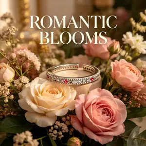 Adjustable Silver Open Ring with Pink Ruby & Clear CZ Stackable Band Dainty Minimalist Jewelry for Women Everyday Party Wear Hypoallergenic Stacking Statement Ring