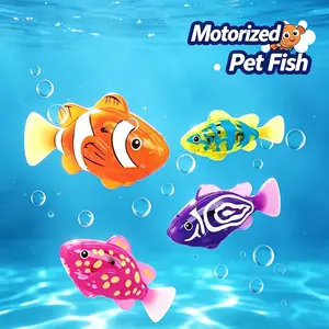 Robotic Clownfish Water Toy - Water-Sensing Electric, Bright LED Glow, Electronic Simulated Robotic Pet for Baby Bath Time, Pool & Paddling Pool Play