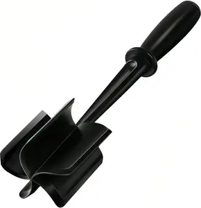 Easy Meat Chopper – Heat Resistant Ground Beef Masher for Fast Cooking, Non-Stick & Dishwasher Safe (Black)