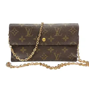 Pre-owned Louis Vuitton PVC Crossbody Bags Monogram Malletier Wallet with Chain