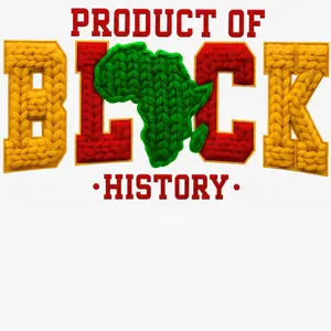 PRODUCT OF BLACK HISTORY DTF TRANSFER FOR T-SHIRT with Vibrant Africa Map Design