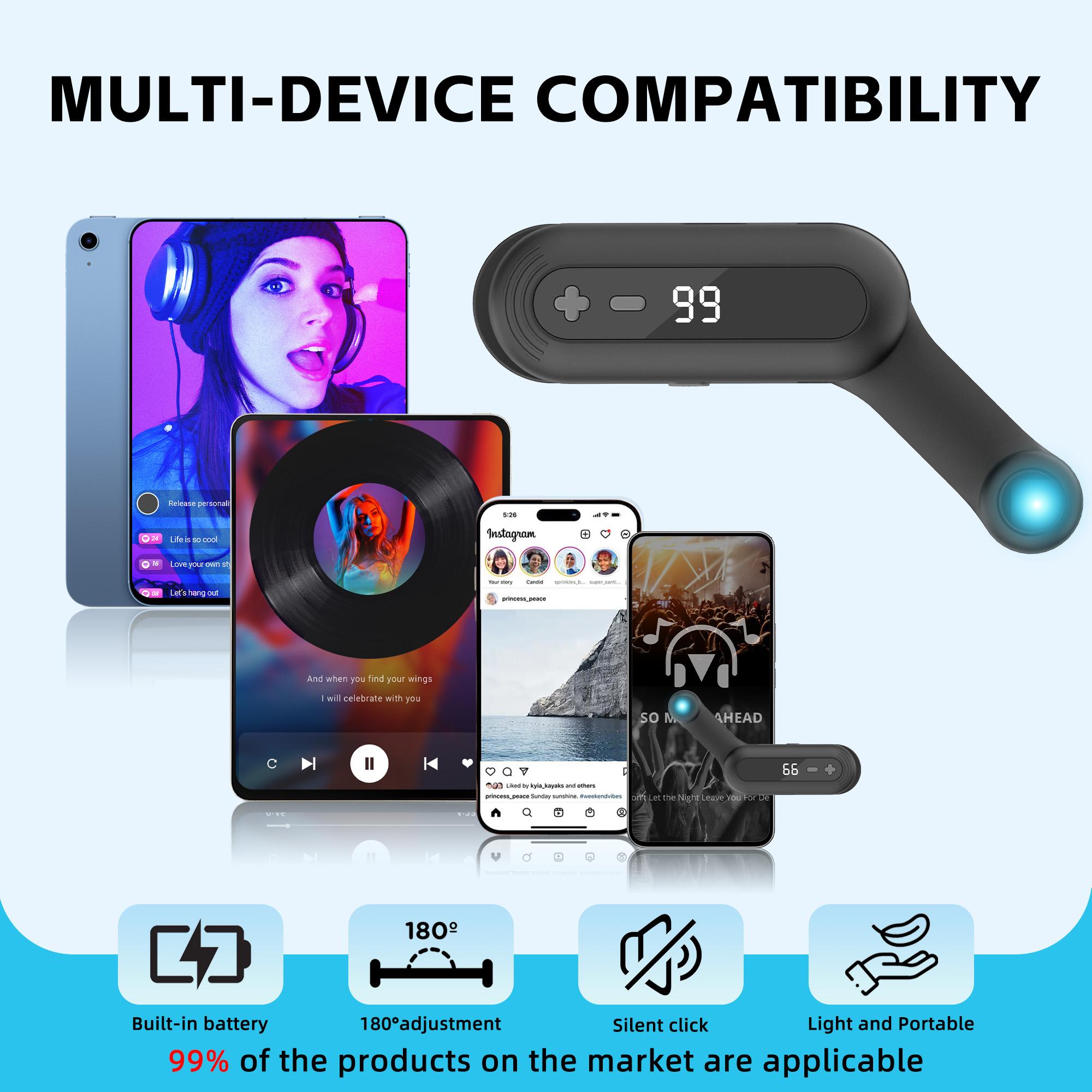 Auto Clicker Smart Tapper for iPhone iPad Android TikTok - Auto Touch Device with Adjustable Speed, Instant Clicker for Live Stream Likes, Social Media Tasks