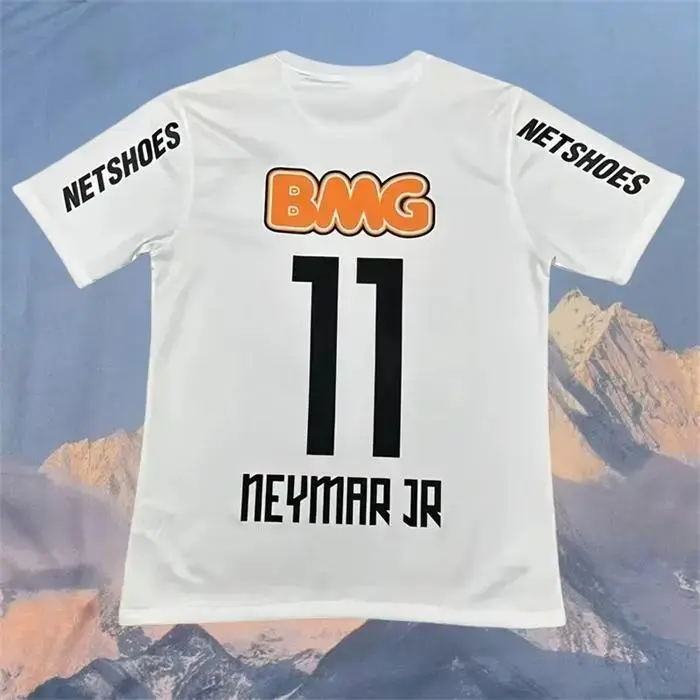 11-12 white Neymar 11# Short Sleeve Soccer Jersey Full Set (Jersey + Short)