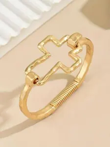 Cute Cross Design Elegant Minimalist Bangle Bracelet Fashion Jewelry for Party Daily Clothing Decor Trendy All-match Exquisite Jewelry for Birthday Gift Cross Charm Bangle Trendy Jewellery Accessories
