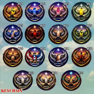 [Keychain] USA State Anti ICE Activist Acrylic Keychain, Resistance Symbol Community Solidarity, State in US Political Keychain