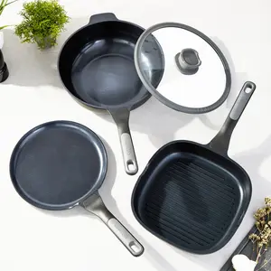 BergHOFF Leo Stone+ 4Pc Nonstick Ceramic Cookware Set