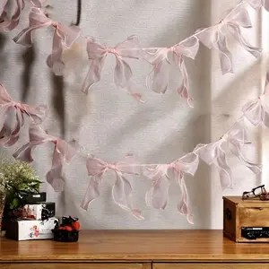 Butterfly Pull Flower Birthday Party Decoration, Valentine's Day Wedding Party Background Decor, Holiday Party Wall Banner