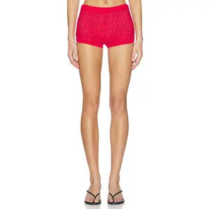 Lovers and Friends Daniella Pointelle Short in Red