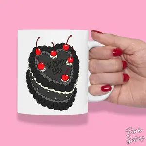 PINK GALORE Scorpio Baby 11OZ Ceramic Mug for Hot and Cold Iced Drinks | Microwave Safe, Dishwasher Safe | Drinkware for Coffee, Matcha & Tea Lovers | Horoscope Szn Zodiac Mug | Birthday Gift For Her |